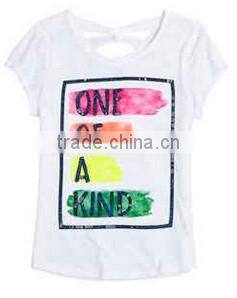 Girl's colorful short sleeve T-shirt