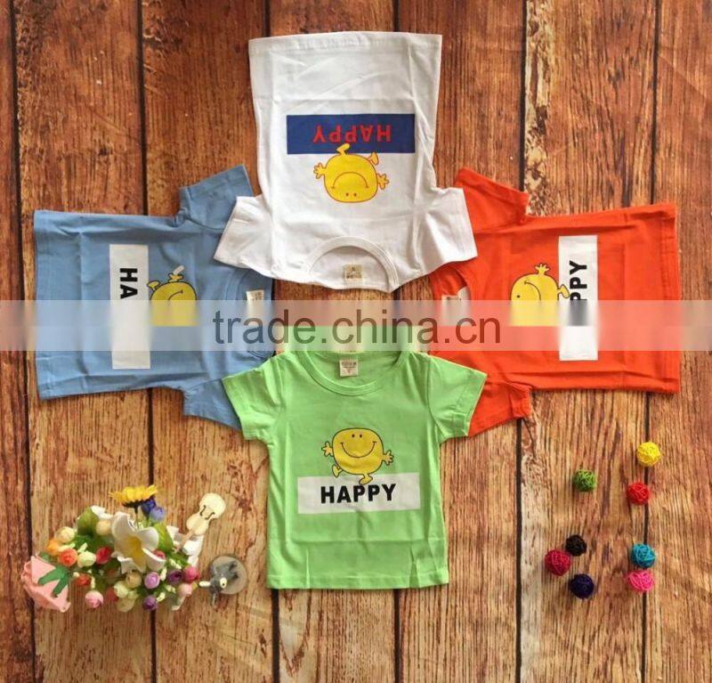 2017 cheap bulk sale children t-shirt cute printing pictures kid boys girls shirts