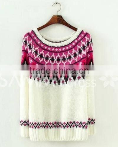 Customized new fashion christmas sweater designs for women 2016