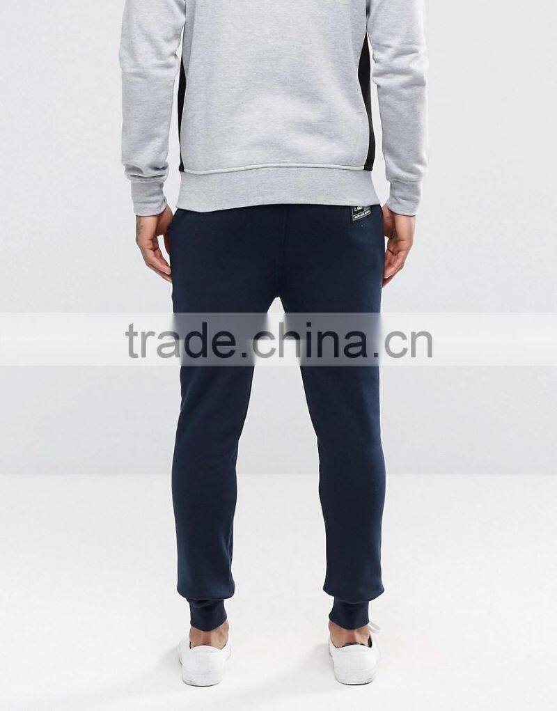 Navy sports sweatpants gym fitness pants slim fit joggers