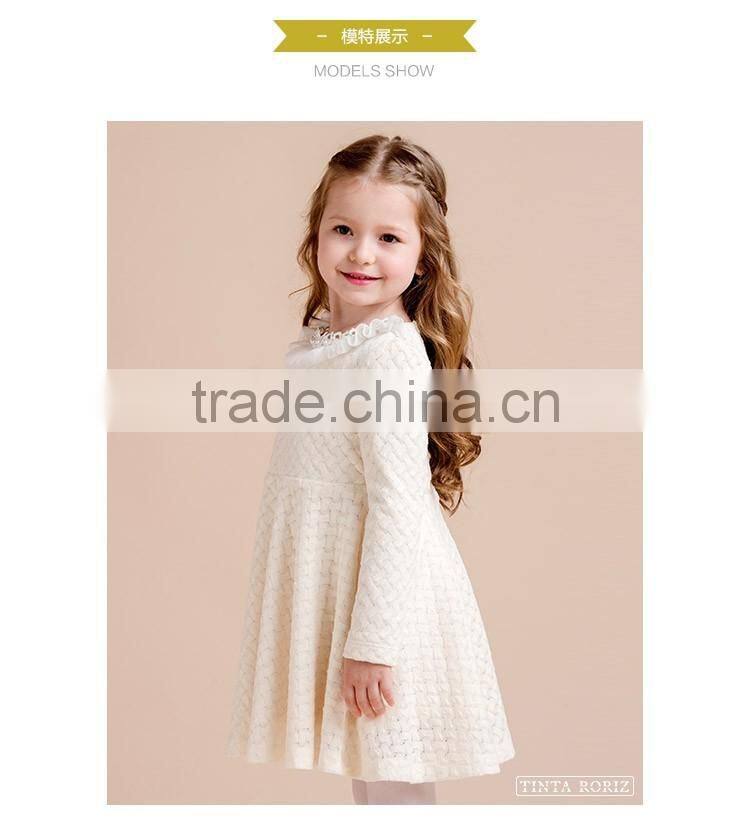 2017 Winter Kids Party Wear Dress With Fleece Lining Fashion Frock Designs For Girl