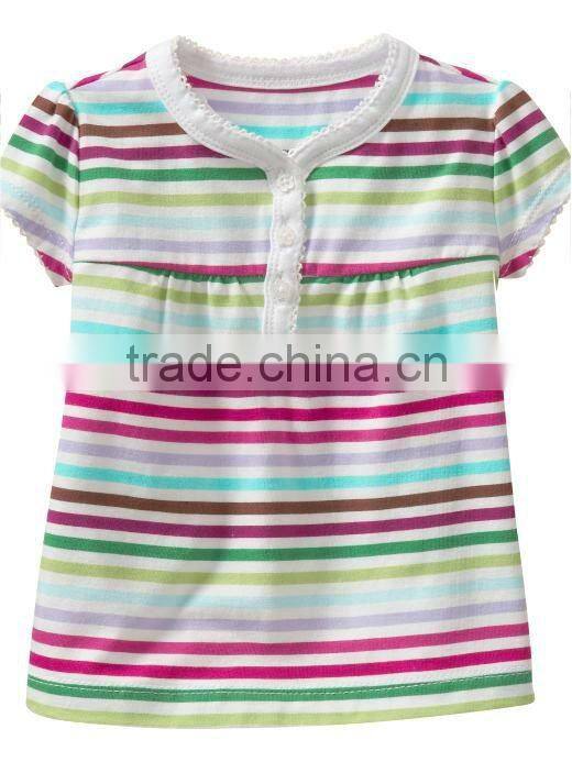 INFANT RUFFLE DESIGN TOP WITH PICOT DESIGN