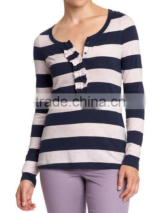 WOMEN RUFFLED T SHIRT