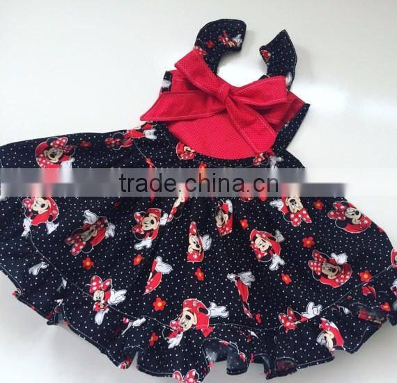 wholesale girl boutique clothes summer sleeveless 2 years old baby girl ruffle dress