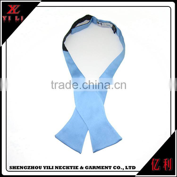 Design new style cheap double black silk self tie mens silk ties bow tie