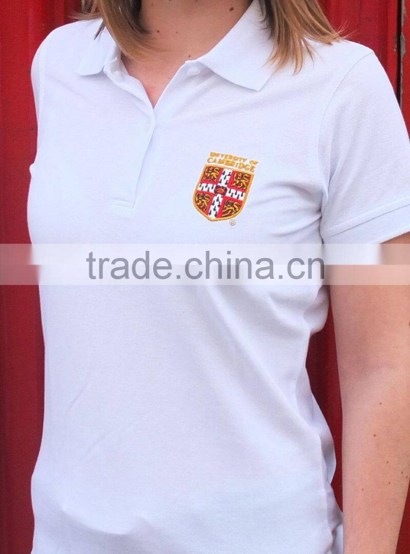 Comfortable polyester cotton short sleeve polo shirt for man and woman