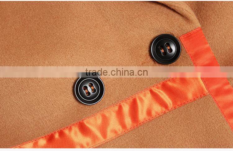 2017 latest designs lady formal stripe winter long coat for women