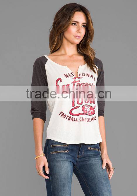 3/4 sleeve raglan t-shirt