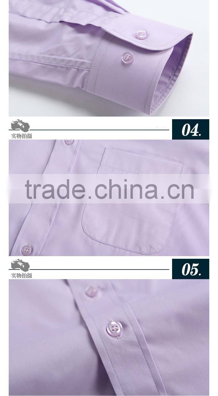 Customise high quality classic italian solid color dress uniform beautiful men's shirt