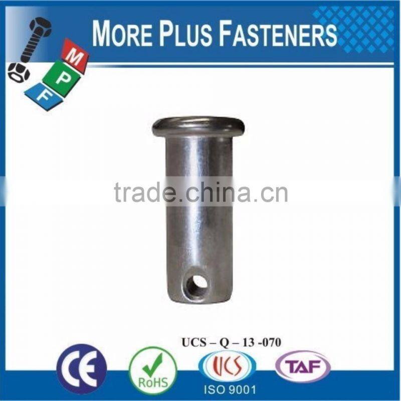 Made In Taiwan Steel Plain Finish Bright Zinc Plated Steel Stainless Steel Clevis Pin