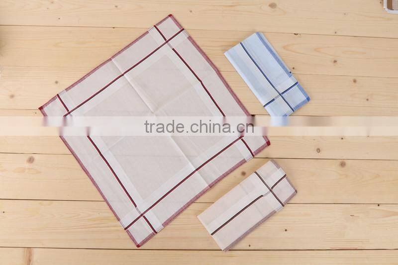 Hot sale wholesale good quality 100% cotton classic mens handkerchief