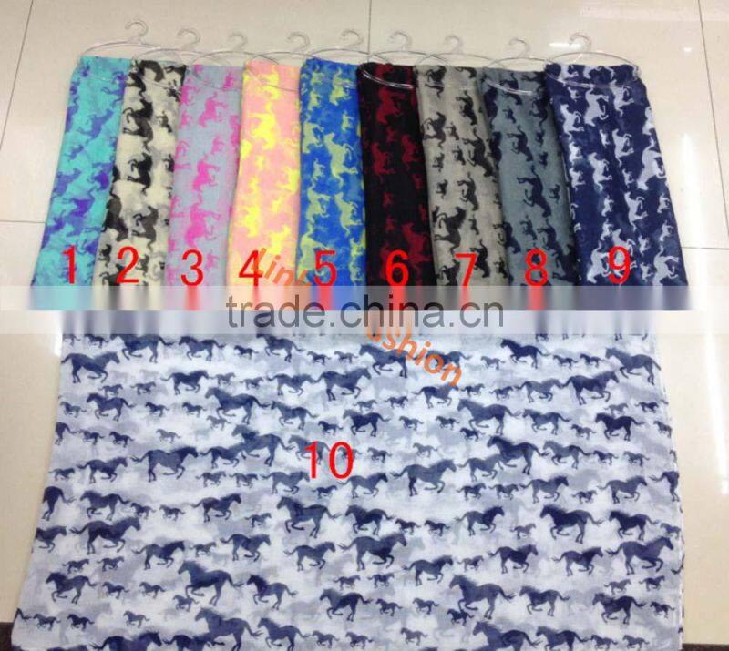 latest fashion voile scarf print scarf starfish scarf for women bufunda