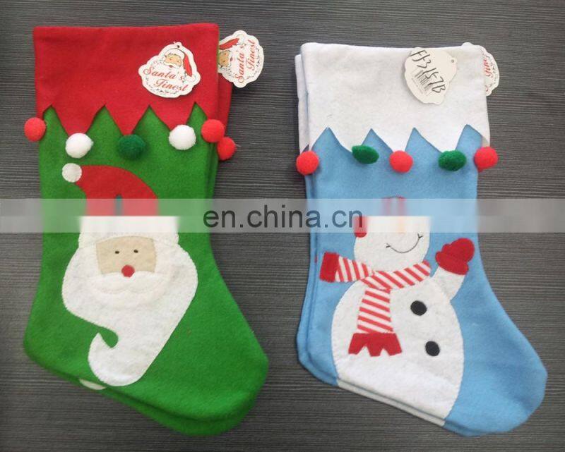 novelty designs christmas santa stocking for child's gift