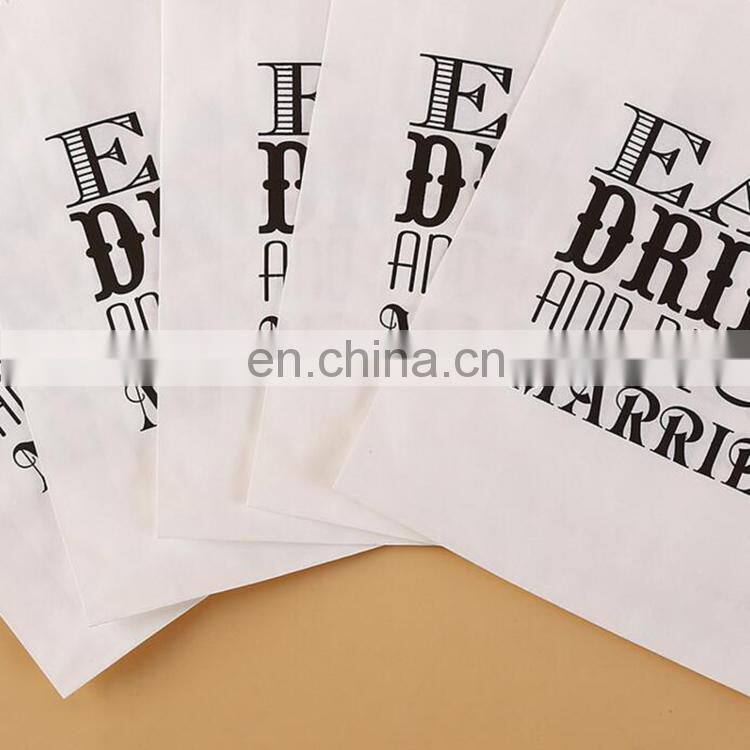 Eco-Friendly Heat Sealing Greaseproof Snack Food Flat Bottom Paper Bag With Customized Printing