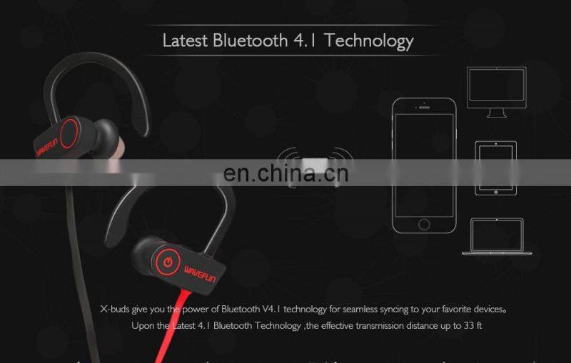 Wavefun X-Buds bluetooth headphones IPX7 waterproof wireless earbuds with bass sport CSR earphone with mic headset
