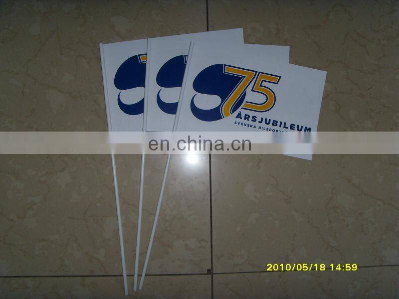 colorful promotional rainbow hand flag