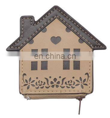 WHOLESALE CHANGE PURSE LEATHER HOUSE SHAPE POUCH