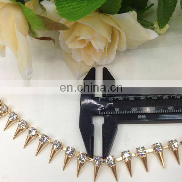 hot sell leave metal chain trimming sew on clothing bags or shoes garment accessories
