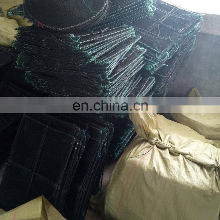 Black Square Crayfish Trap Spring Cage Fish Foldable Trap