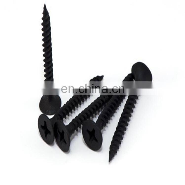 Drywall Screw with Bugle Head, Black Phosphate with Fine and Coarse Thread,Black/Grey Phosphate