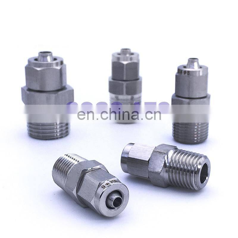 Quick coupler 1/2'' male thread,O.D 8 mm PU tube fast twist hose stainless steel 304 straight ferrule tube fittings