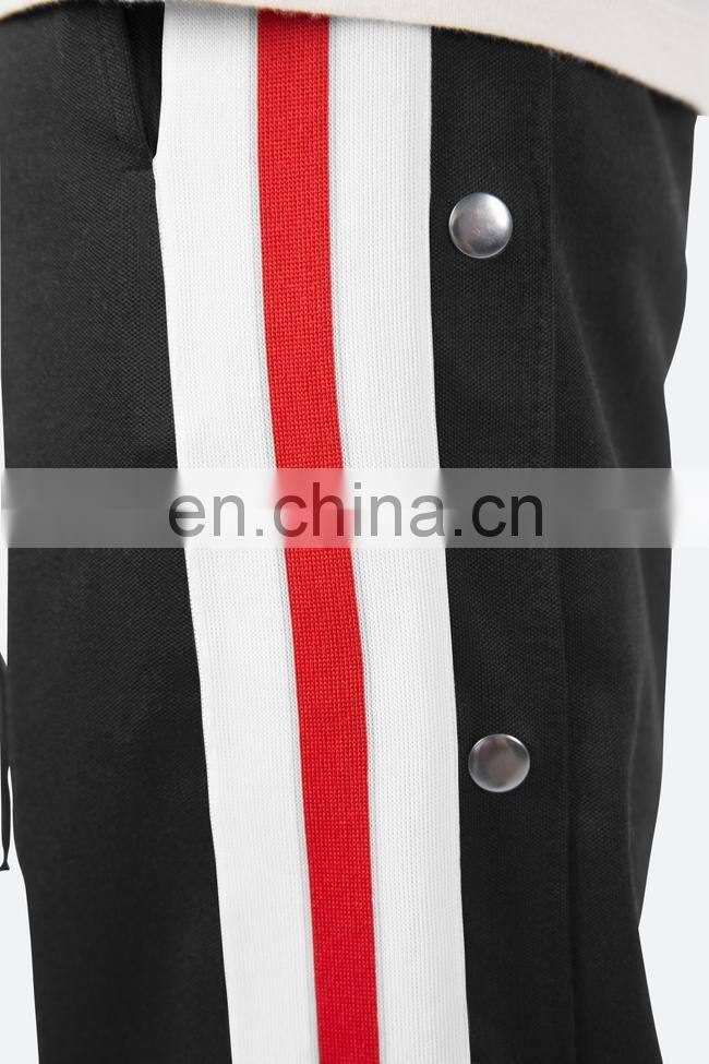 DiZNEW Navy Blue Black Orange Tearaway Track Pants For Men