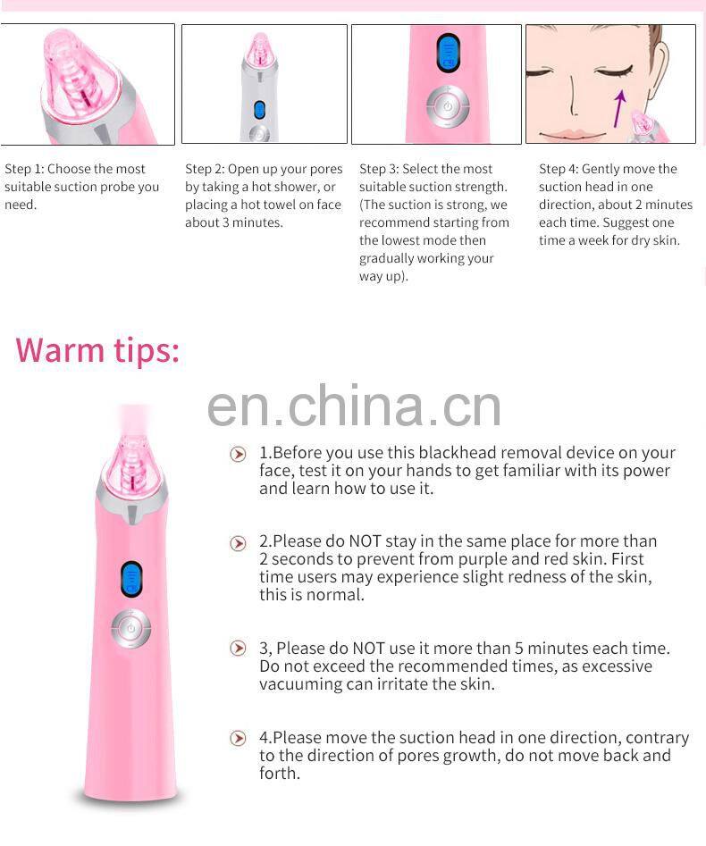 blackhead remover acne comedone cleaner vacuum Exfoliating machine for beauty