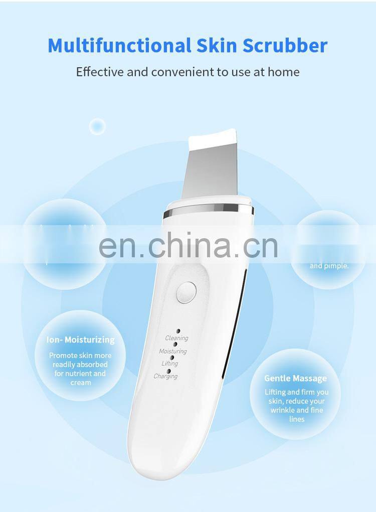 Mini skin scrubber facial ultrasonic scaler for beauty
