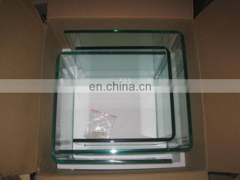 modern 12mm 15mm curved glass coffee table