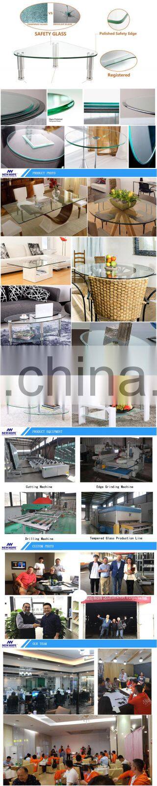 Rectangular tempered glass table tops transparent from chinese factory