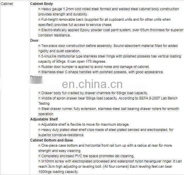 CE certificate metal dental pathology laboratory work bench equipments school lab furniture with factory price