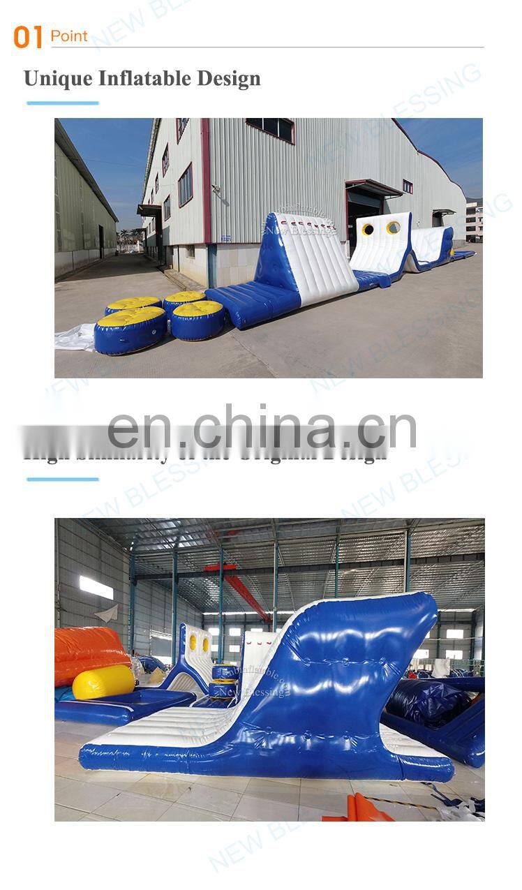 Freestyle DIY inflatable floating pool aqua toys, swimming kids pool obstacle course line water paly equipment for sale