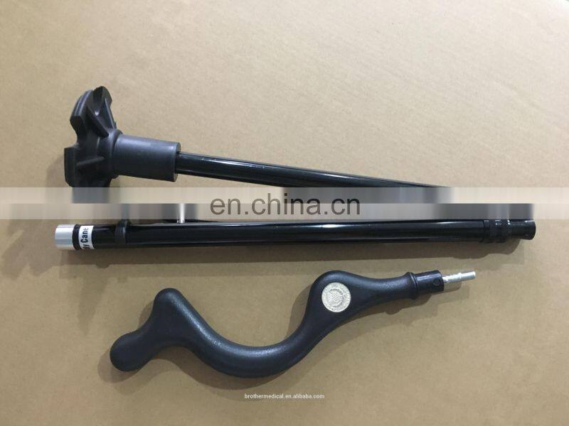 Buit-In LED Light Walking Cane Free Standing Folding Walking Cane crutch