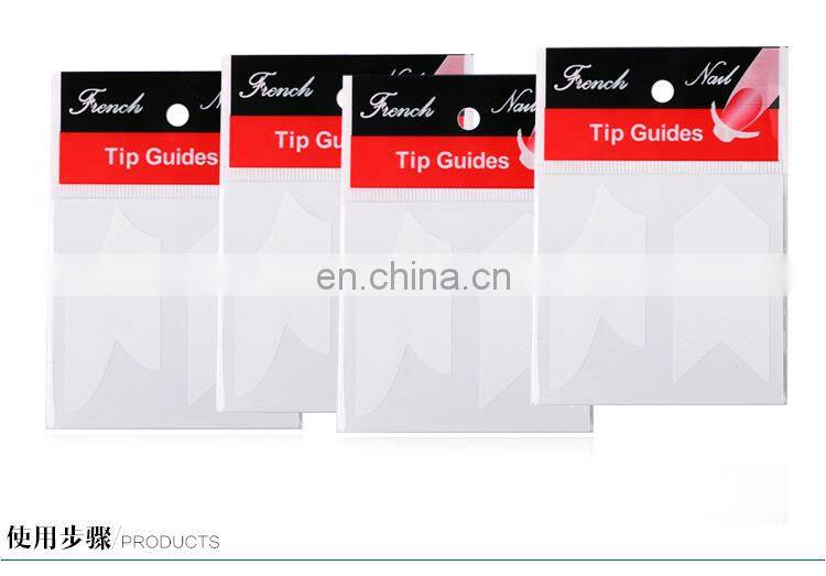 Nail Sticker Stencil Tips Guide French Style DIY Manicure Wave Line Nail Art Decals