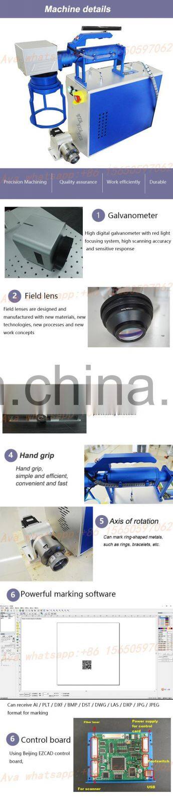 50w Jewelry silver gold brass cutting fiber laser marking machine in Middle East