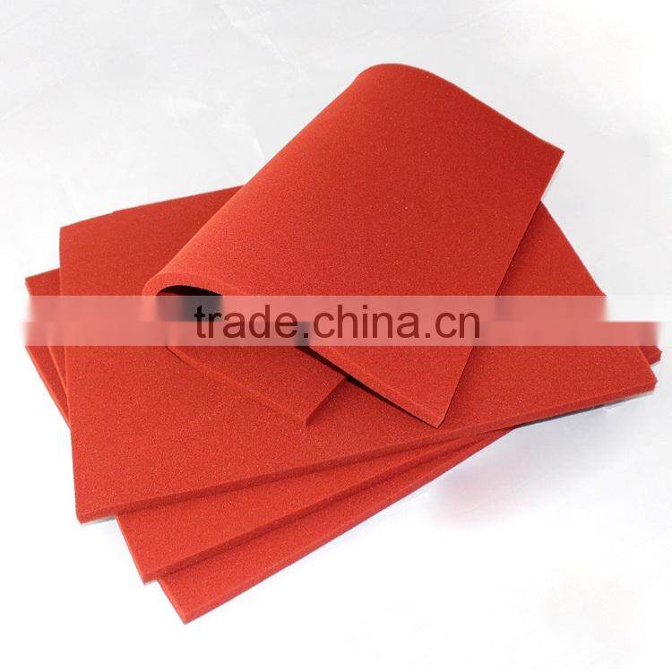 silicon foam ribbed rubber sheet for padding