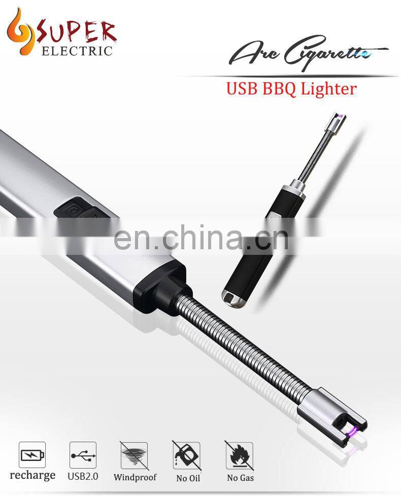 Electric Arc Lighter USB Rechargeable Long Lighter Neck No Spark Windproof Fire Flexible Candle Lighter
