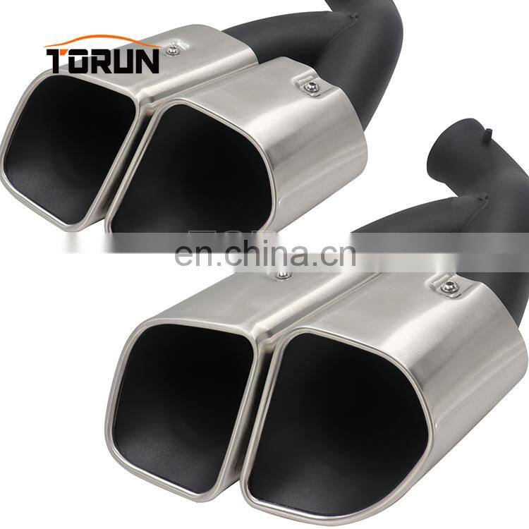 High performance carbon fiber exhaust tail pipe muffler for porsche 14+ Cayenne 958 Square Mirror Polish
