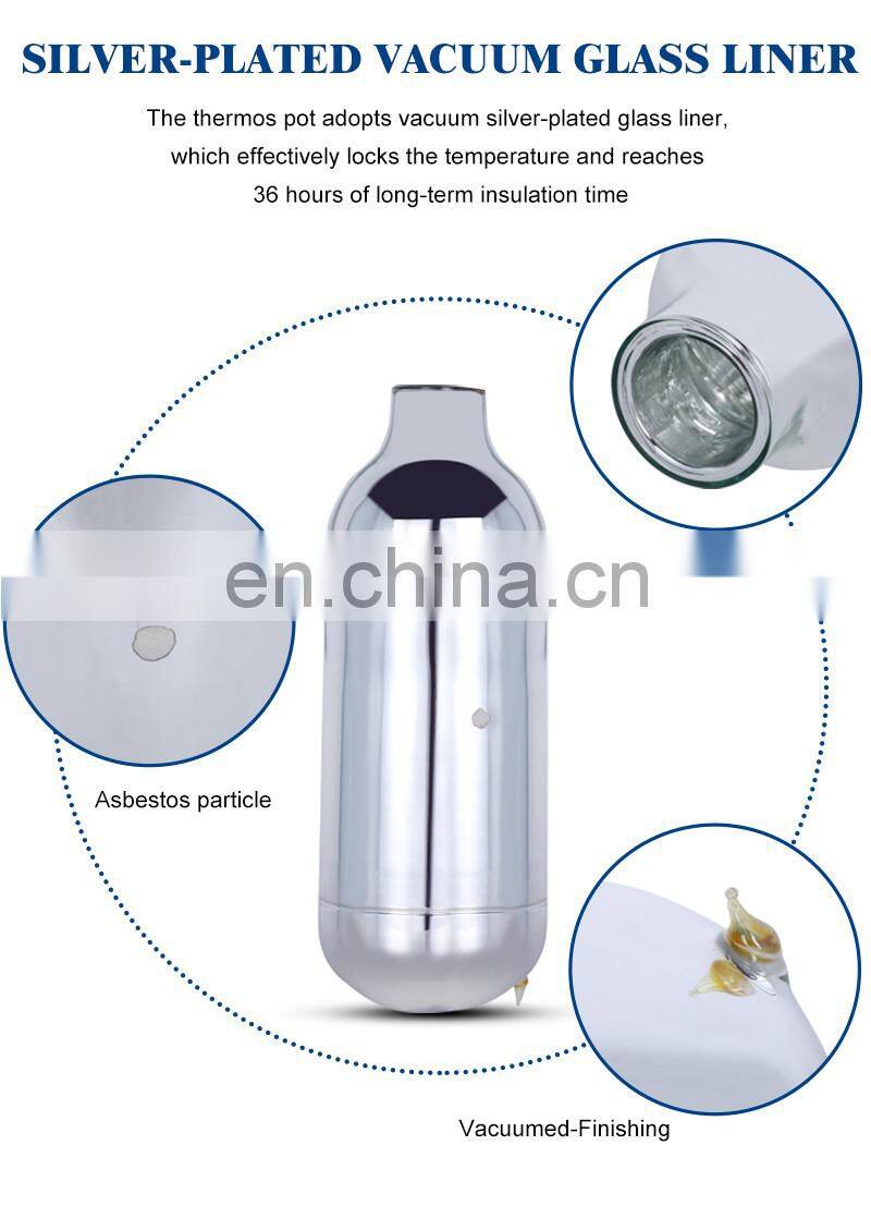 portable hiking gint double wall insulated vacuum flask glass bottle refill glass water bottle liner