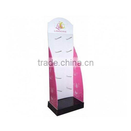 Small appliances flashlight electronics corrugated peg hook floor display stand rack