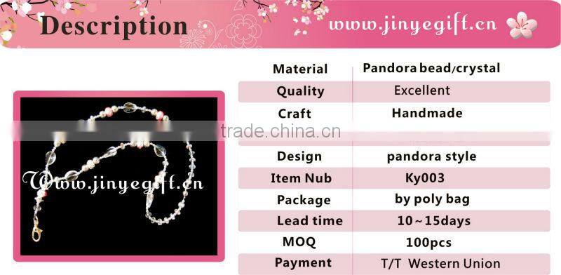 Newest Design Fashion Jewelry Shiny Bling Crystal Beaded Lanyard