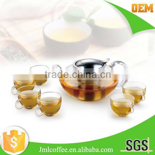 grace tea ware sets, Borosilicate Glass tea pot,tea cup sets