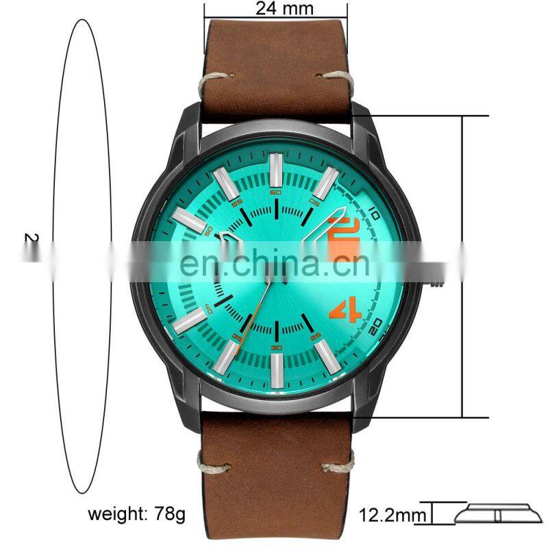 CURREN 8306 Men's Simple Style Watches Quartz Movement Fashion&Casual Colorful Leather Band Watches