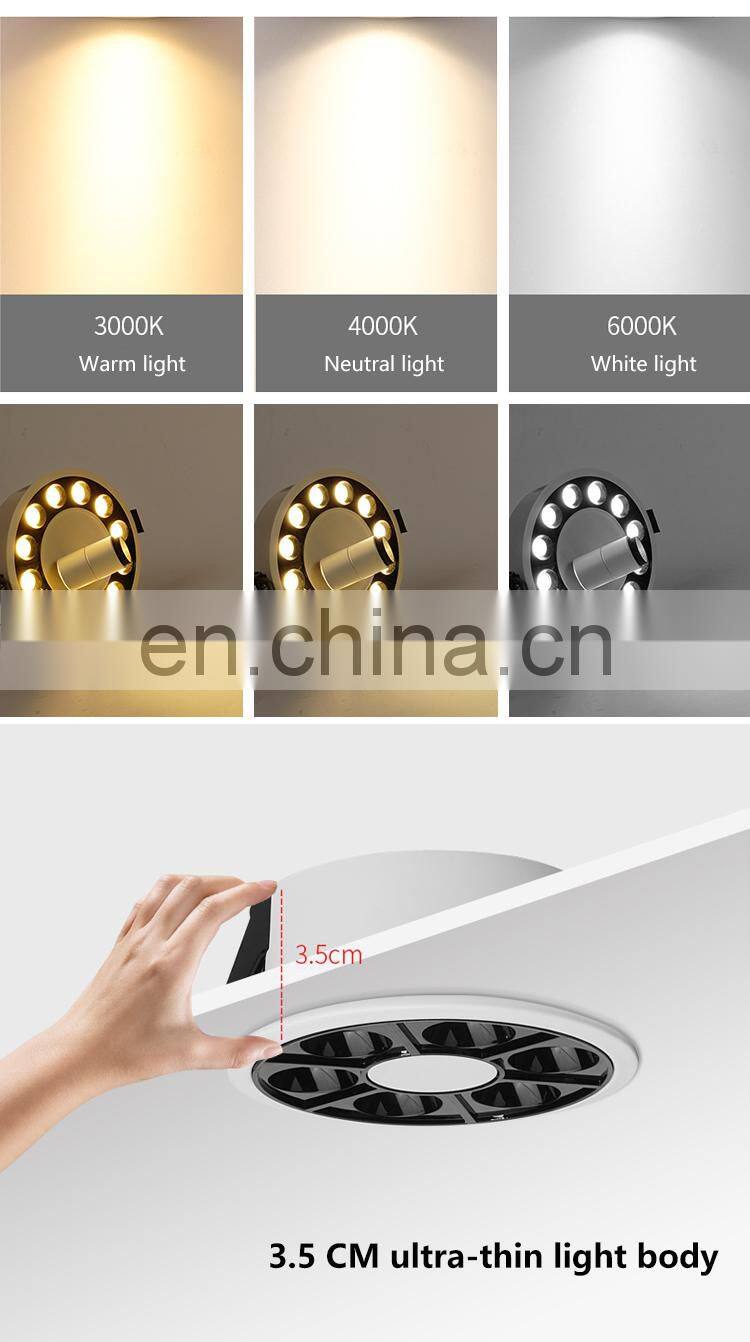 Combination DIY Center Replaceable Dimmable Track Down Lighting System 15W LED Circular Downlights