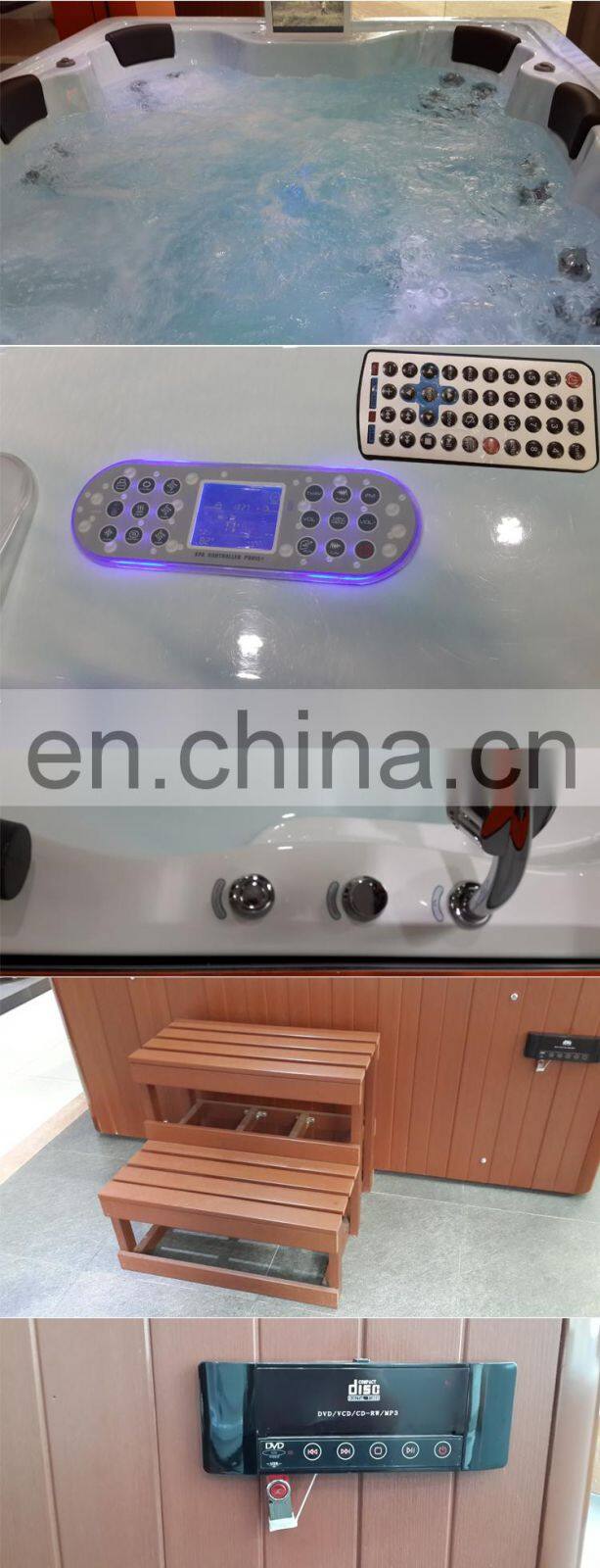 japanese high quality best commercial balcony 8 person outdoor hot tub spa extra large with tv