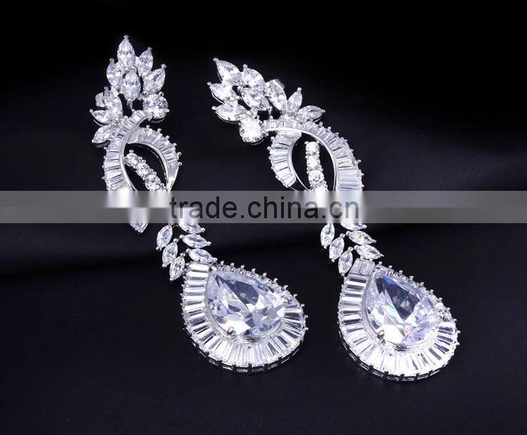 New Luxury Statement Design Cubic Zirconia African Style Big Fashion Jewelry Set