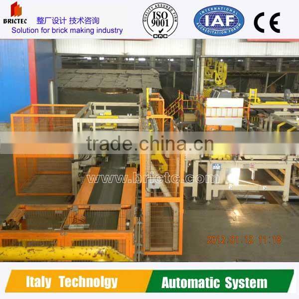 Automatic technology caly brick cutting and loading system