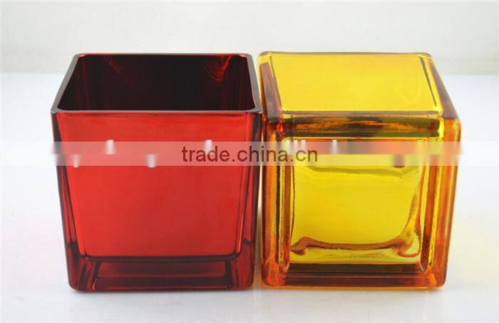 High-grade large cube vase candy container candle container