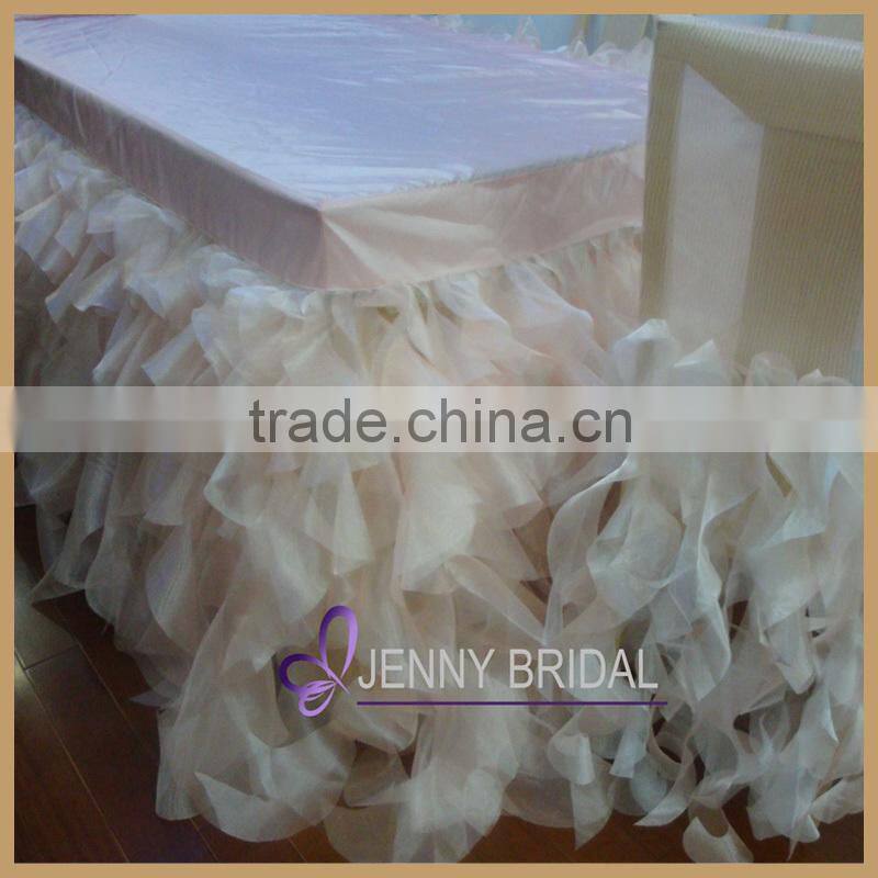 TC012A2 Alibaba hotsale cheap white table skirting designs for wedding