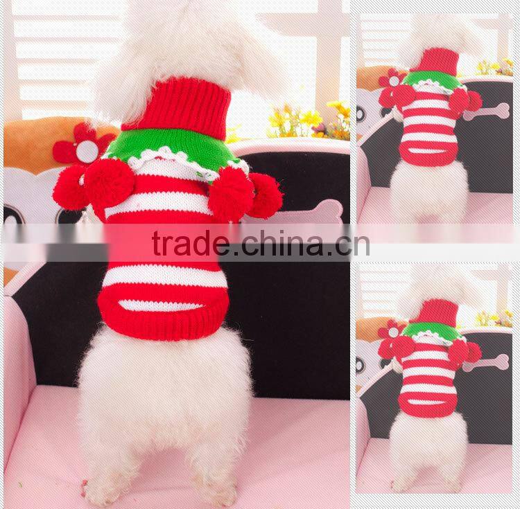 Import dog knitting Christmas style type pet cat clothes from china with cheap price